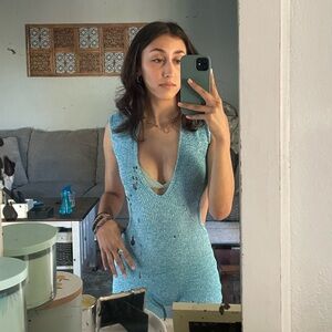 Light Blue Fashion Nova Romper